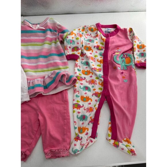 Kidgets Baby Girl Clothing Lot 0-6 Months Dresses Pants & Sleepers Embroidered - Picture 10 of 16